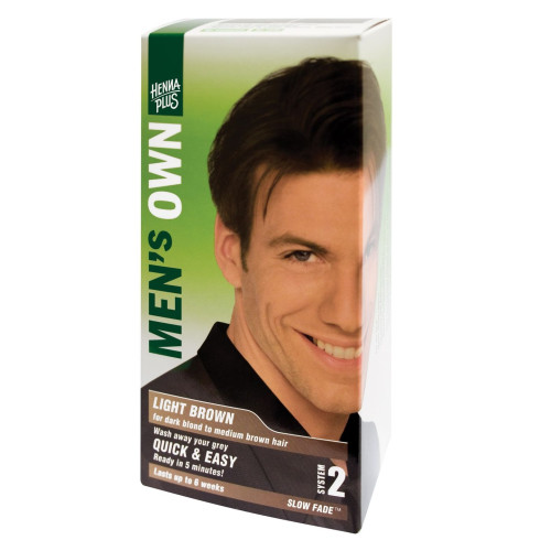 Hennaplus Men's Own Hair Dye for Men for Dark Blond to Dark Brown Hair Color Light Brown