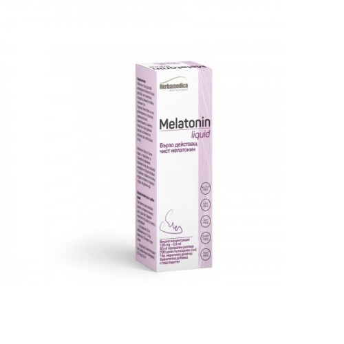 Herba Medica Melatonin Liquid for Restful Quality Sleep When Tired 1.69 fl oz (50 ml)