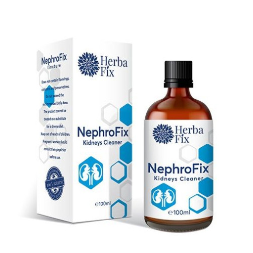 Herbafix Nephrofix Tincture for Kidney Crises Stones and Inflamed Kidneys 3.38 fl oz (100 ml)