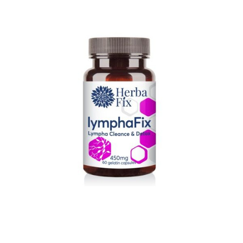 Herbafix Lymphafix for Clean Lymph and Detoxification Removes Toxins 450 mg 60 Capsules