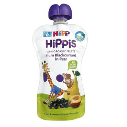 Hipp Organic Cheerful Fruit Snack with Pears Plums and Blackcurrants for Children 6+ Months 3.53 oz (100 g)
