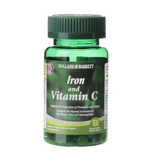 Holland and Barrett Iron and Vitamin C for Fatigue and Stress 100 Tablets