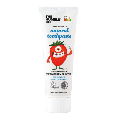 The Humble Co. Kids Natural Toothpaste for Children with Strawberry Flavor 2.54 fl oz (75 ml)
