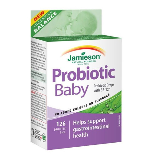 Jamieson Probiotic Baby for Gastrointestinal Health for Children 1+ Month to 3 Years 0.27 fl oz (8 ml)