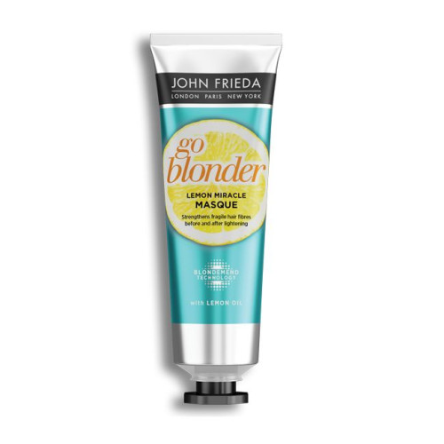 John Frieda Go Blonder Strengthening Mask for Bleached Hair with Lemon Oil 3.38 fl oz (100 ml)