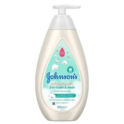 Johnson's Cottontouch 2 in 1 Hair and Body Shampoo 16.91 fl oz (500 ml)
