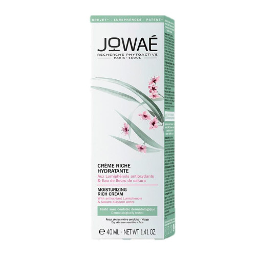 Jowae Rich Hydrating Face Cream for Dry Skin with Sakura Color 1.35 fl oz (40 ml)