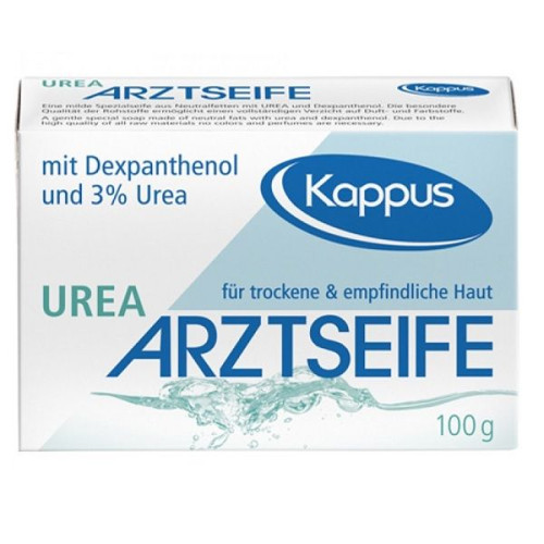 Kappus Urea Doctor's Soap with 3% Urea and Dexpanthenol for Dry and Sensitive Skin 3.53 oz (100 g)