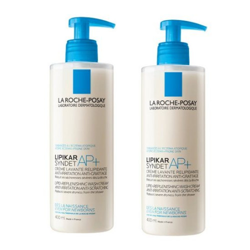 La Roche Posay Lipikar Syndet AP+ Promo Set Cleansing Cream for Dry and Atopic Skin 81.15 fl oz (2400 ml)
