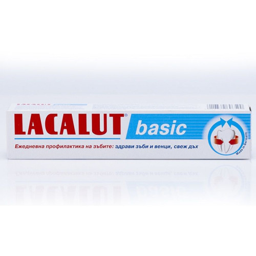 Lacalut Basic Toothpaste for Cleaning Teeth Gums and Fresh Breath 2.54 fl oz (75 ml)