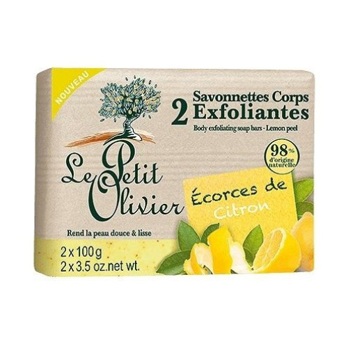 Le Petit Olivier Exfoliating Soap with Lemon 3.53 oz (100 g) 2 pcs
