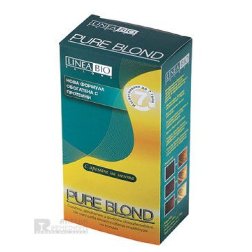 Linea Bio Salone Pure Blond Lightening Hair Product with Mint Scent for Short Hair X 2 Sachets 0.53 oz (15 g)
