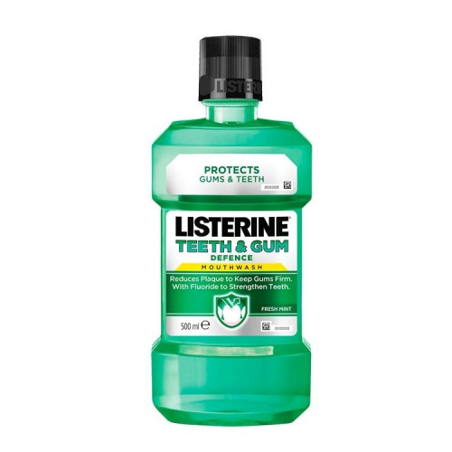 Listerine Teeth and Gum Mouthwash with Antibacterial Effect and Pleasant Breath 16.91 fl oz (500 ml)