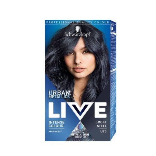 Live Intense Color Hair Dye Lasting Up to 15 Washes Color U73 Smokey Steel