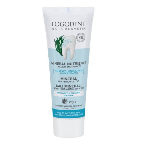 Logodent Mineral Nutrients Vegan Mineral Toothpaste with Calcium 2.54 fl oz (75 ml)