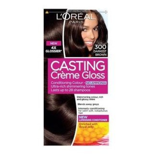 L'oreal Casting Creme Gloss Ammonia-Free Hair Dye 300 Darkest Brown 4.06 fl oz (120 ml)