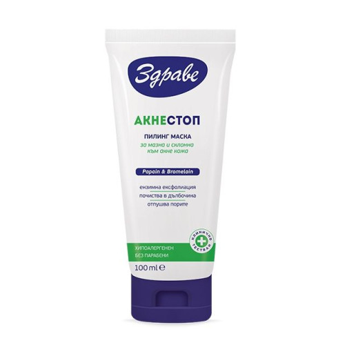 Aroma Health Acne Stop Exfoliating Peeling Mask for Oily Skin with Vitamins 3.38 fl oz (100 ml)