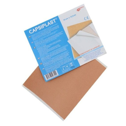 Medica Capsiplast Classic Plaster with Warming and Heating Effect 5.91"/4.92" (15/12.5 cm) 1 pc