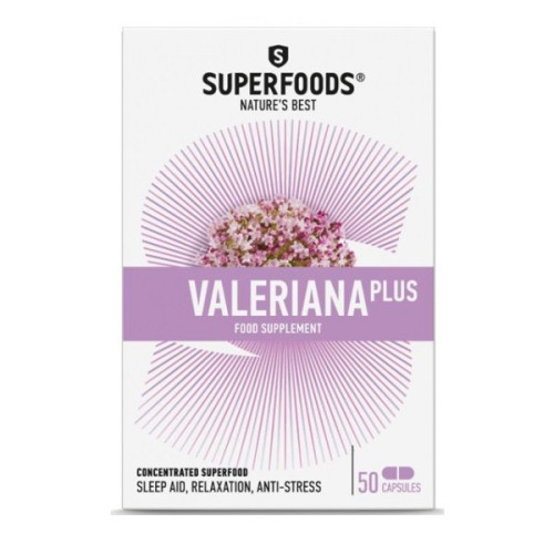 Superfoods Valeriana Plus for Insomnia and Stress 50 Capsules
