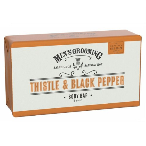 Scottish Fine Soaps Thistle and Black Pepper Body Bar Luxury Soap 7.76 oz (220 g)