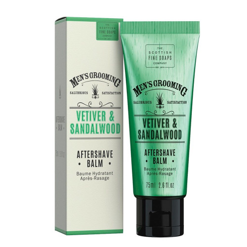 Scottish Fine Soaps Vetiver and Sandalwood After Shave Balm for Men 2.54 fl oz (75 ml)