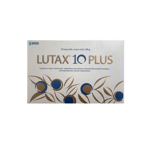 Santen Lutax 10 Plus for Perfect Vision gluten- and Lactose-Free 30 Capsules