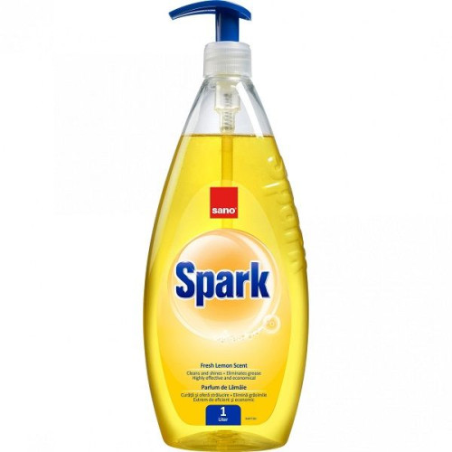 Sano Spark Fresh Lemon Scent Dishwashing Liquid with Lemon Scent 33.81 fl oz (1000 ml)