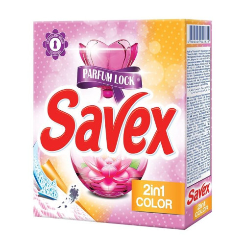 Savex 2-in-1 Color Washing Powder for Colored Clothes 10.58 oz (300 g)