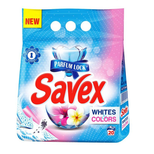 Savex Whites and Colors Washing Powder for White and Colored Clothes 4.41 lb (2000 g)