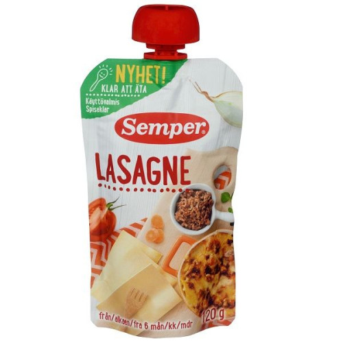 Semper Ready-to-eat Lasagna for Children 6+ Months 4.23 oz (120 g) - 9717