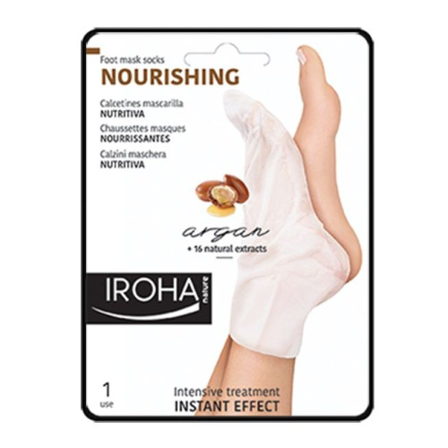 Iroha Argan Softening Mask Socks for Feet with Urea and Argan Oil 0.98 fl oz (29 ml)