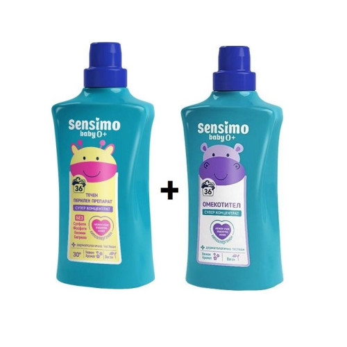 Sensimo Baby Promo Set Liquid Detergent for Babies and Fabric Softener for Babies