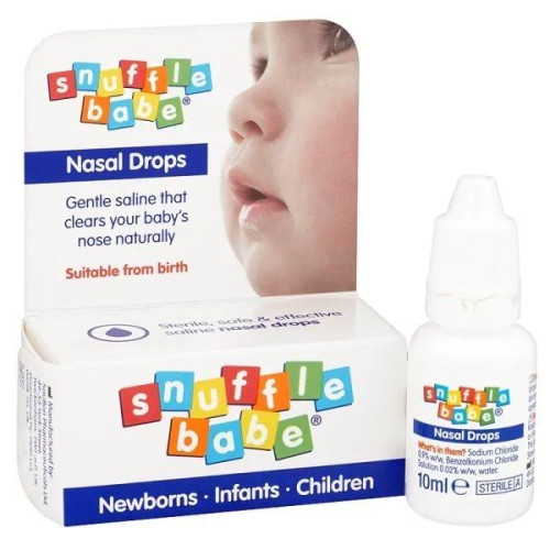 Snuflebaby Saline Solution Nasal Drops 0.34 fl oz (10 ml)