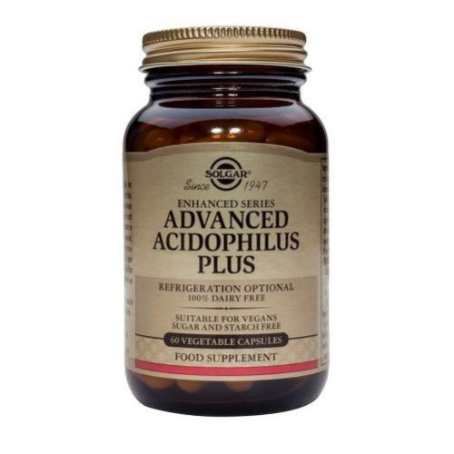 Solgar Acidophilus Probiotic Acidophilus Plus for Healthy Intestinal Microflora 60 Capsules