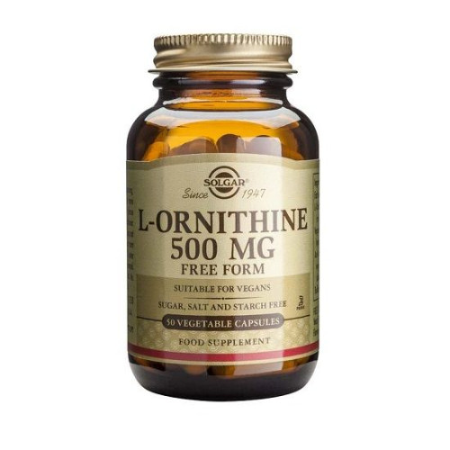 Solgar L-Ornithine for Strong Immunity Against Viruses 500 mg 50 Capsules