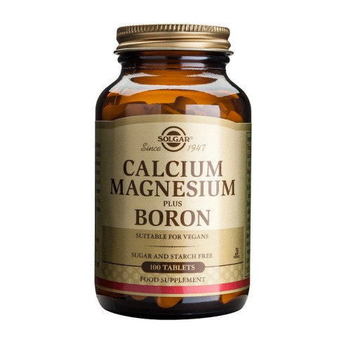 Solgar Calcium Magnesium + Boron for Healthy Cartilage and Bones 100 Tablets