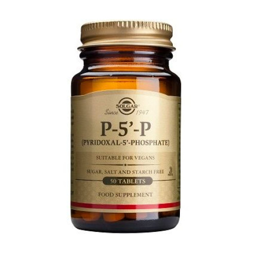 Solgar Pyridoxal Pyridoxal 5-Phosphate for Stress and Anxiety 50 mg 50 Capsules