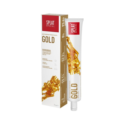 Splat Special Gold Whitening Toothpaste for Healthy Gums with Colloidal Gold 2.54 fl oz (75 ml)