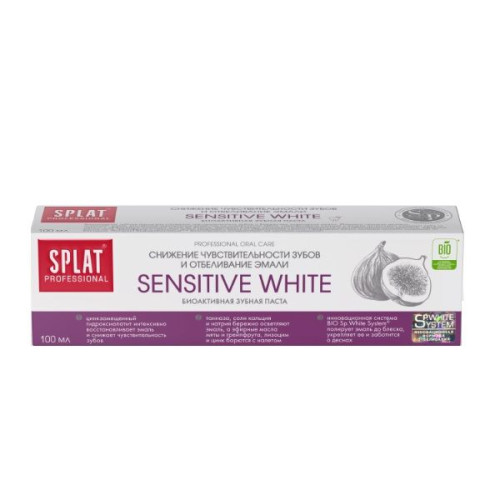 Splat Sensitive White Effective Whitening Toothpaste for 4 to 6 Weeks 3.38 fl oz (100 ml)