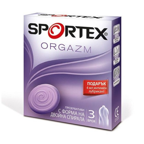 Sportex Orgazm Double Spiral Shaped Condoms 3 pcs