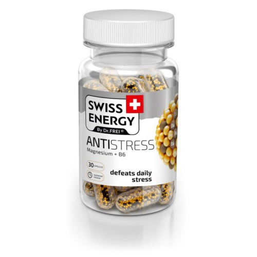 Swiss Energy Antistress Vitamins for Coping with Unpleasant Stress and Tension 30 Capsules