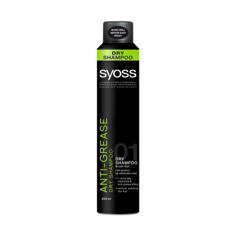 Syoss Anti-Grease Dry Shampoo for Oily Hair 6.76 fl oz (200 ml)