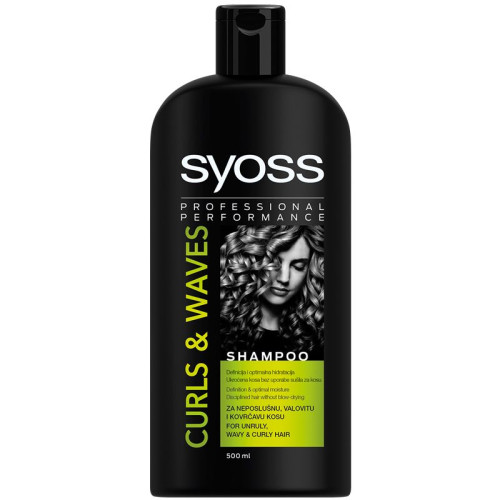 Syoss Curl and Waves Shampoo for Curly Hair 16.91 fl oz (500 ml)