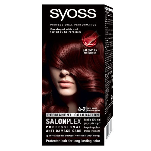 Syoss Professional Performance 2-in-1 Hair Dye 4-2 Mahogany Brown