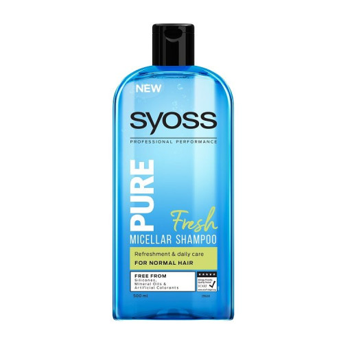 Syoss Pure Fresh Micellar Shampoo for Normal Hair 16.91 fl oz (500 ml)