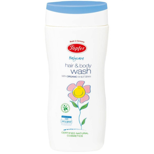 Topfer Baby Wash Gel for Hair and Body with Organic Bran and Calendula 6.76 fl oz (200 ml)