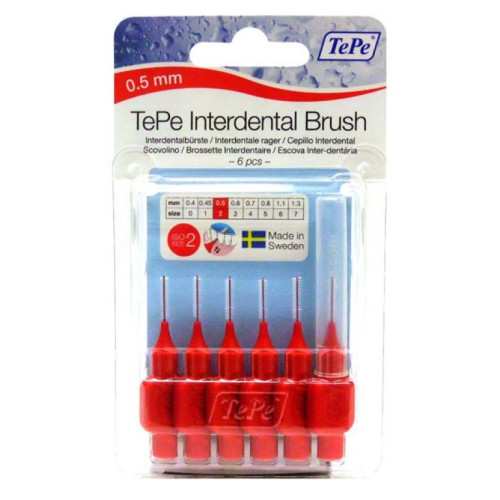 Tepe Interdental Original Interdental Brushes Size 0.02" (0.5 mm) 6 pcs