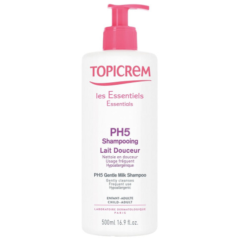Topicrem PH5 Dermatological Shampoo for All Hair Types for Children and Adults 16.91 fl oz (500 ml)