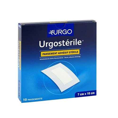 Urgo Urgosteril Sterile Hypoallergenic Post-Operative Plasters 3.94"/2.76" (10/7 cm) 10 pcs