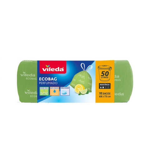 Vileda Garbage Bags Lime 13.2 gal (50 L) 10 pcs